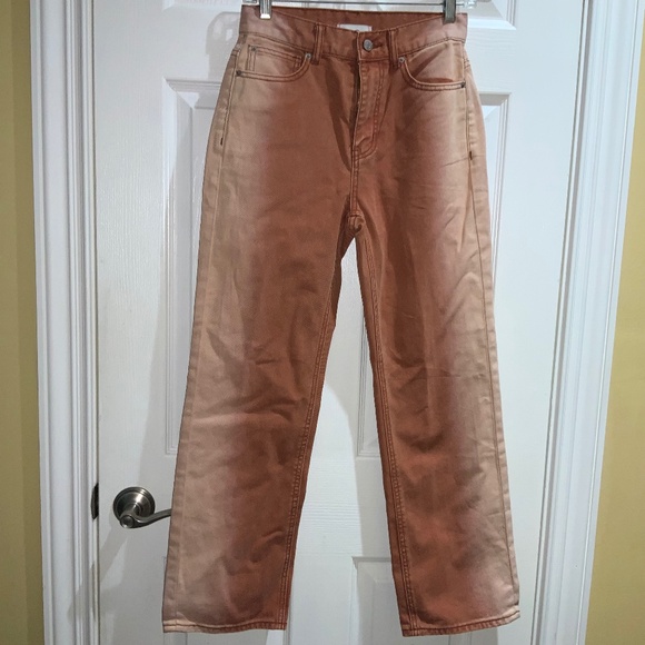 BDG Urban Outfitters rust brown ombre Cowboy jean Sz 26 high waist straight leg - Picture 1 of 6